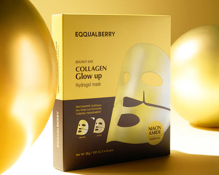 Eqqualberry Collagen Glow Up Hydrogel Mask 4PCS