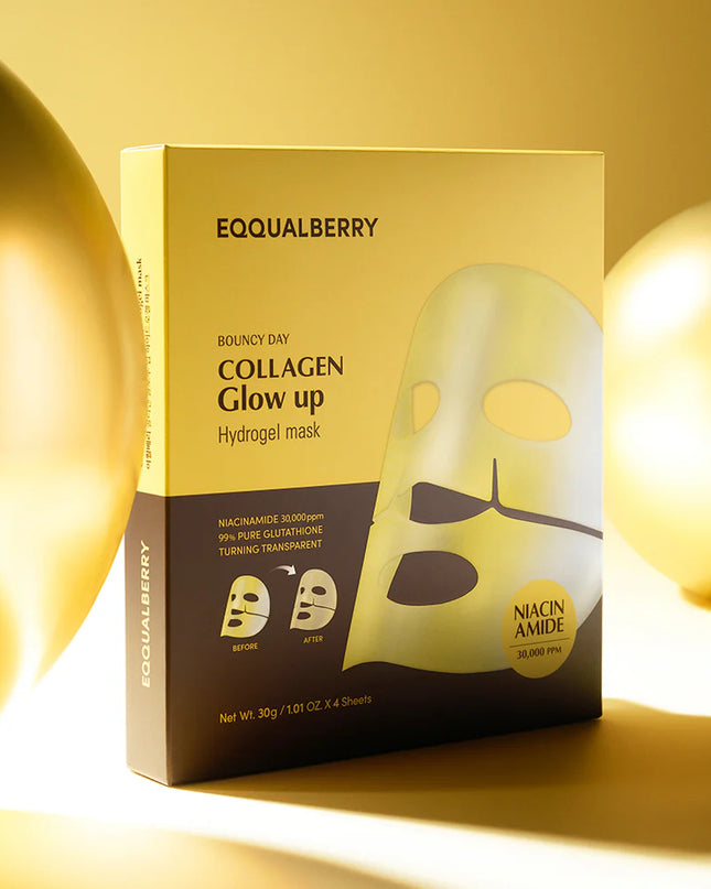 Eqqualberry Collagen Glow Up Hydrogel Mask 4PCS