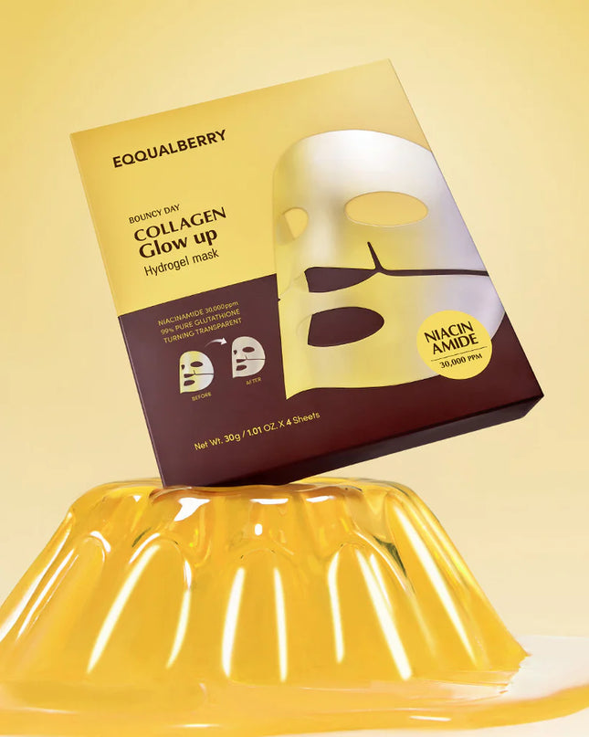 Eqqualberry Collagen Glow Up Hydrogel Mask 4PCS