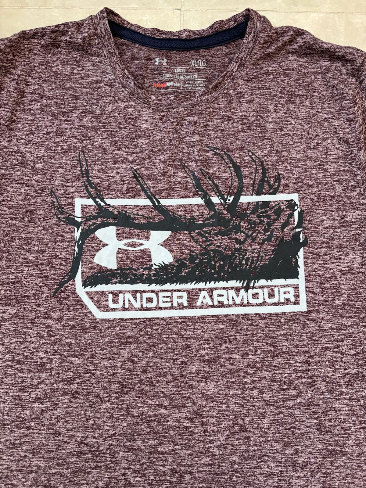 Under Armour Heat Gear Loose Fit Purple T-Shirt - M