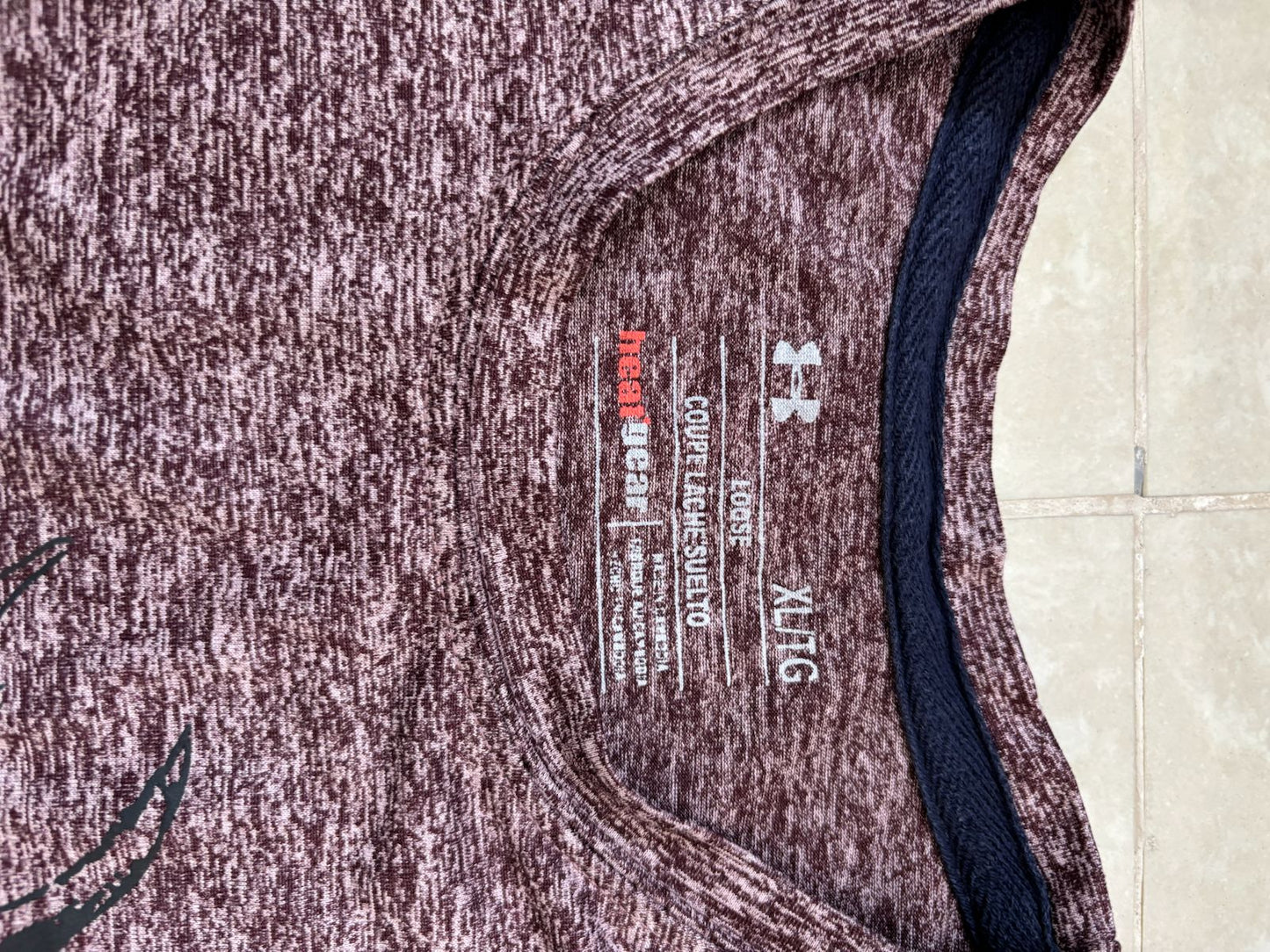 Under Armour Heat Gear Loose Fit Purple T-Shirt - M