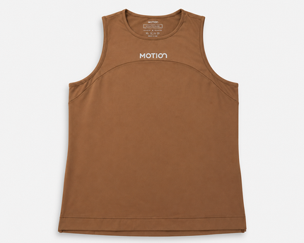 MOTION Brown Performance Tank Top
