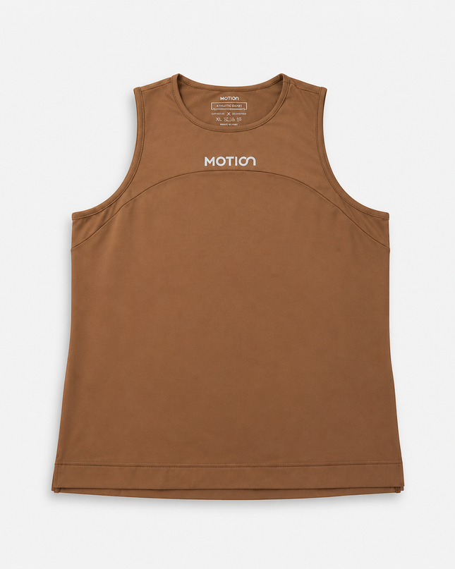 MOTION Brown Performance Tank Top