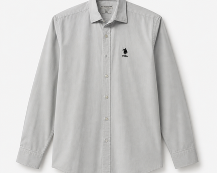 U.S. POLO ASSN. White Slim Fit Long Sleeve Button-Down Shirt