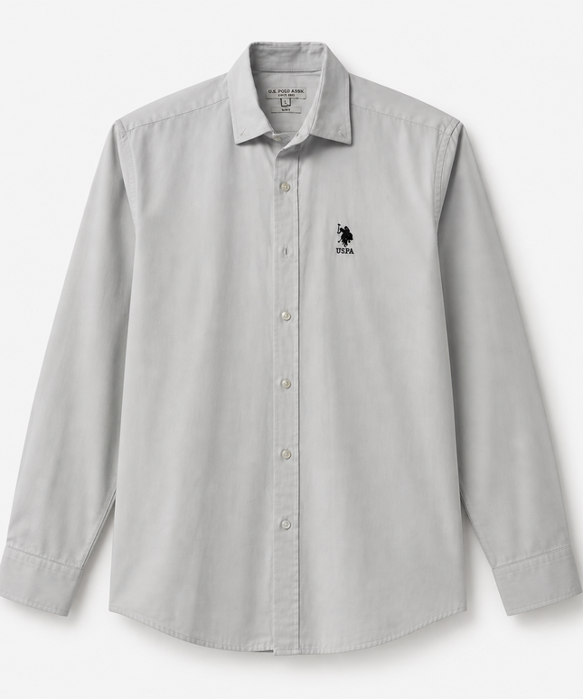 U.S. POLO ASSN. White Slim Fit Long Sleeve Button-Down Shirt