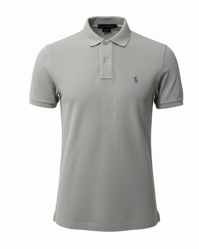 Ralph Lauren Classic Fit Embroidered Logo Gray Polo Shirt