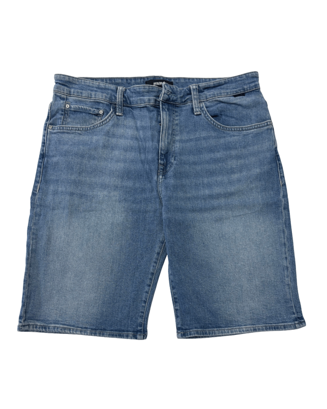Mavi Light Wash Stretch Denim Shorts