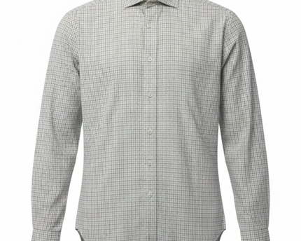 Ralph Lauren Navy Grid Check White Cotton Shirt