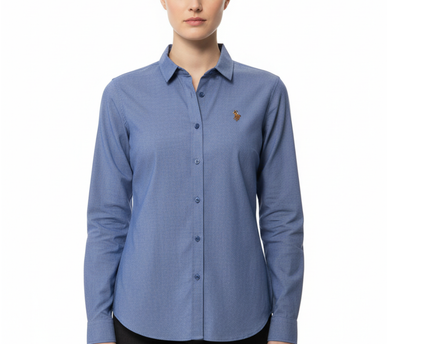 U.S. Polo Assn. Women's Classic Blue Button-Down Shirt