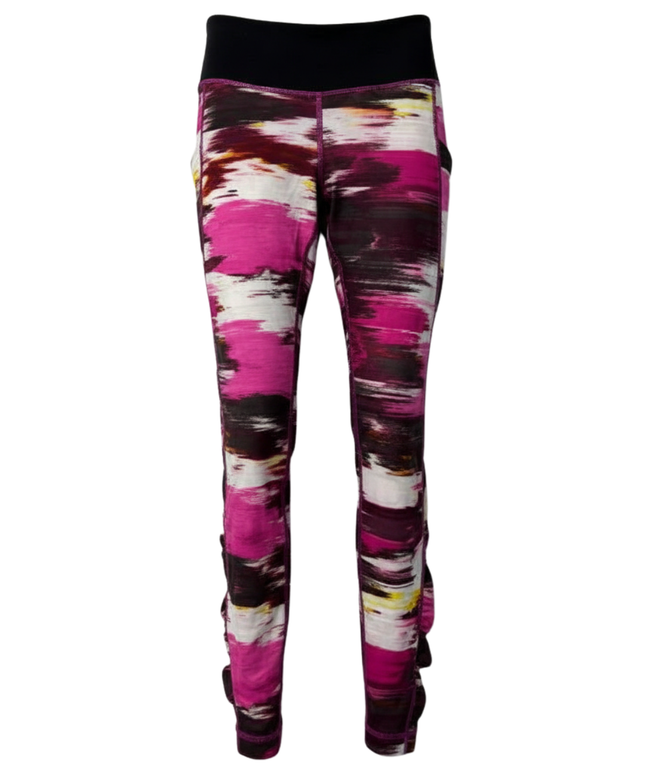Lululemon Vibrant Abstract Print Ruched Ankle Leggings