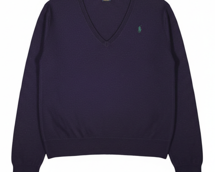 Ralph Lauren Long Sleeve Pima V-Neck Cotton Sweater