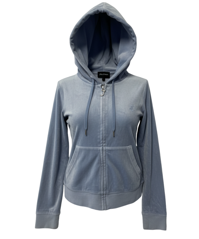 Juicy Couture Classic Velour Robertson Light Blue Hoodie