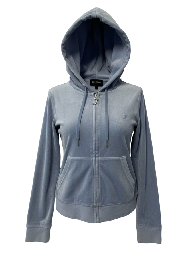 Juicy Couture Classic Velour Robertson Light Blue Hoodie