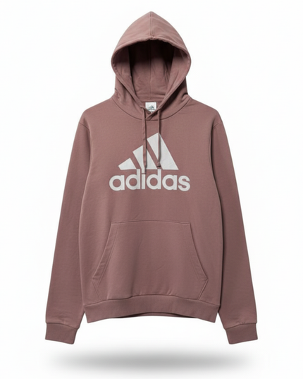 Adidas Essentials Mauve Pink Logo Hoodie