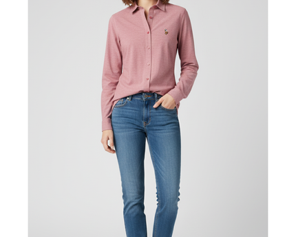 U.S. Polo Assn. Heather Rose Fitted Oxford Button-Down Shirt