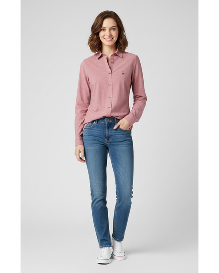 U.S. Polo Assn. Heather Rose Fitted Oxford Button-Down Shirt