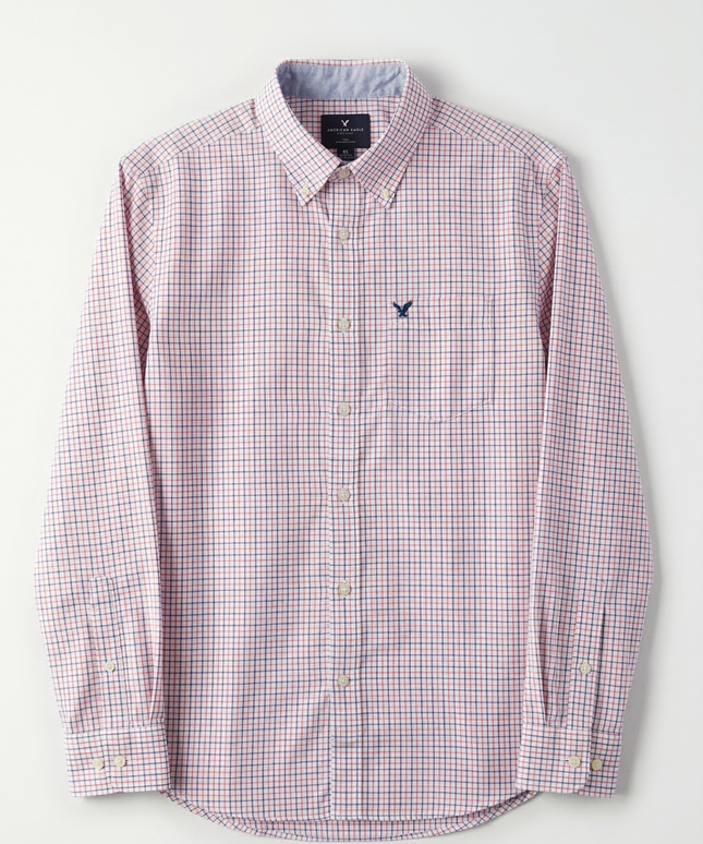 American Eagle Multicolor Plaid Classic Fit Shirt