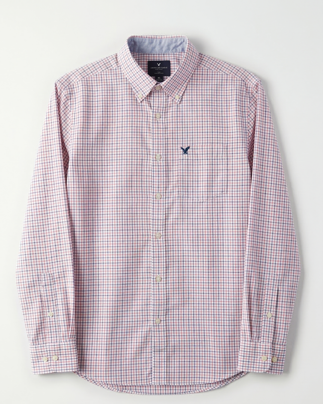 American Eagle Multicolor Plaid Classic Fit Shirt