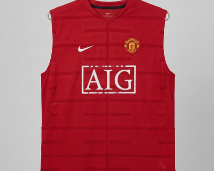 Nike Red Manchester United AIG Football Training Sleeveless Jersey