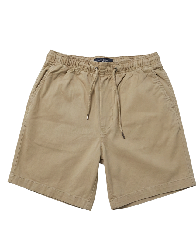 American Eagle Men's Khaki Chino Flex Drawstring Shorts