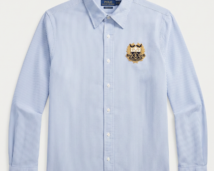 Ralph Lauren Blue Polo Golf Embroidered Crest Oxford Shirt