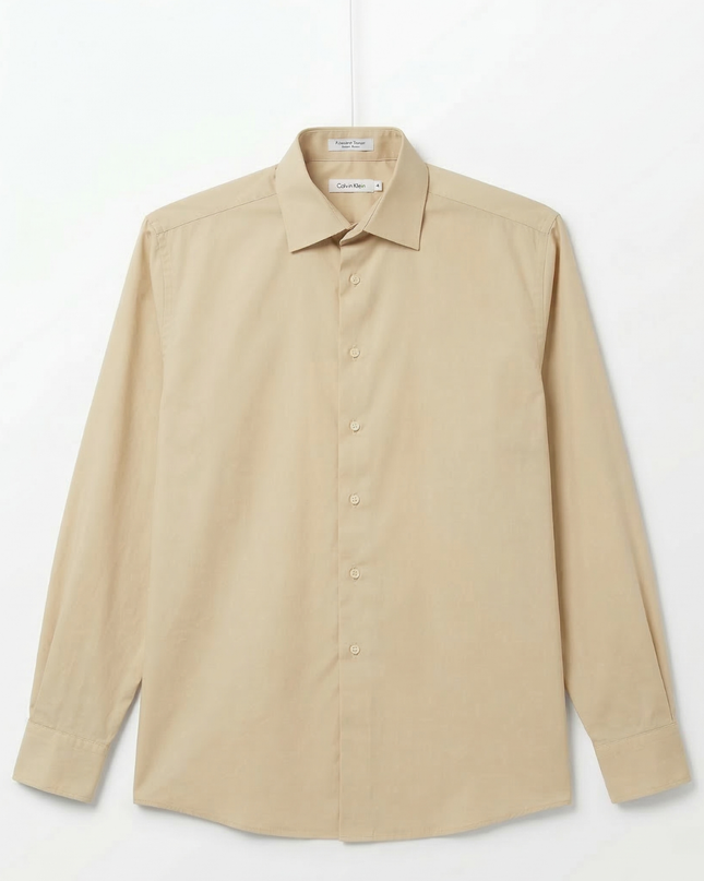 Calvin Klein Tan Men's Long-Sleeve Shirt