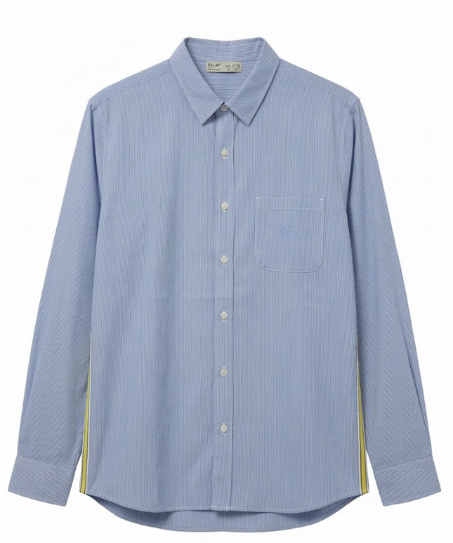 Zara Kids Blue Striped Long Sleeve Button-Down Shirt