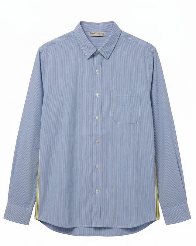 Zara Kids Blue Striped Long Sleeve Button-Down Shirt