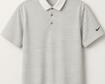 Nike Golf Grey Striped Sports Polo