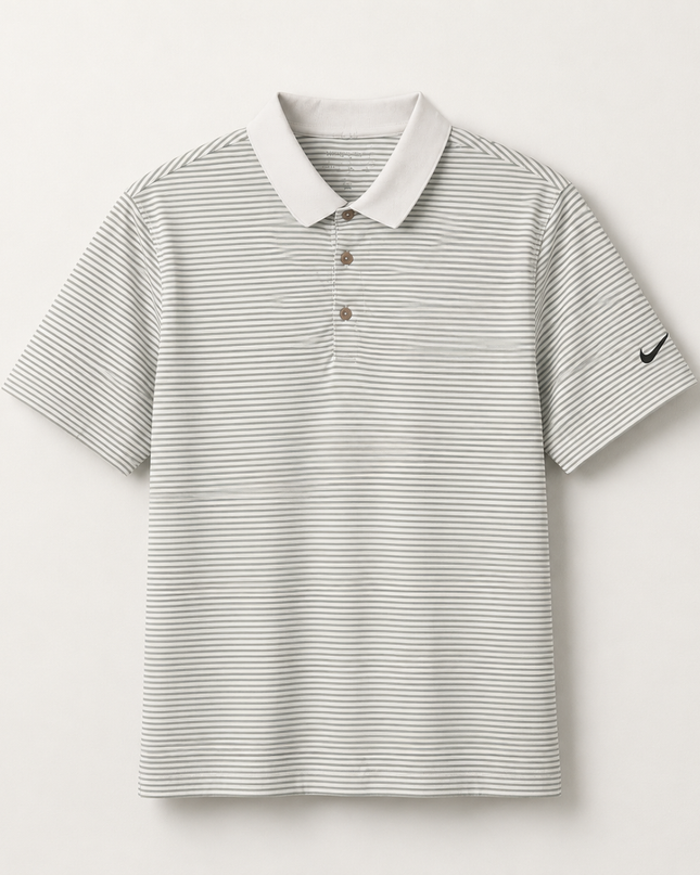Nike Golf Grey Striped Sports Polo