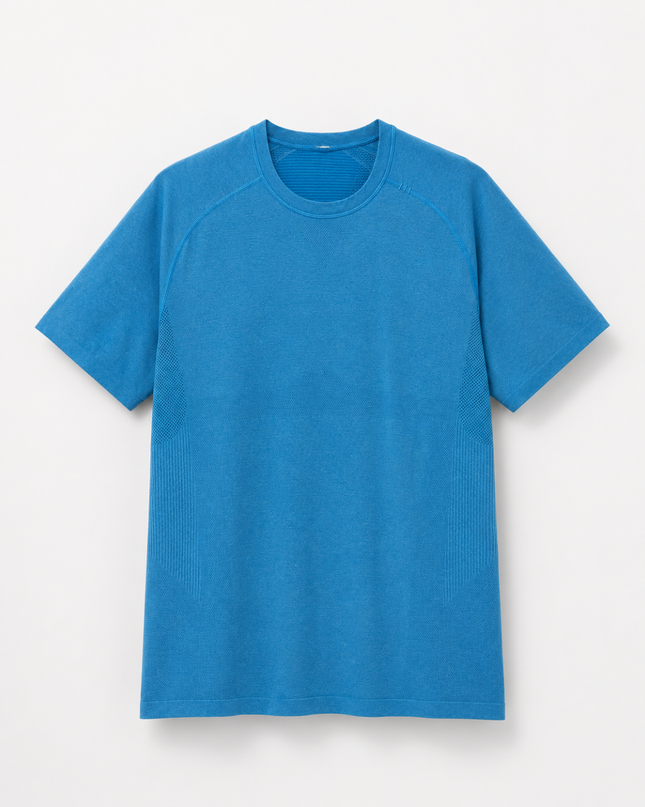 Lululemon Blue Metal Vent Tech Sports T-Shirt