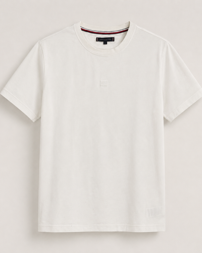 Tommy Hilfiger White Minimalist Short Sleeve T-Shirt