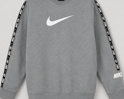 Nike Grey Tape Sleeve Crewneck Sweatshirt
