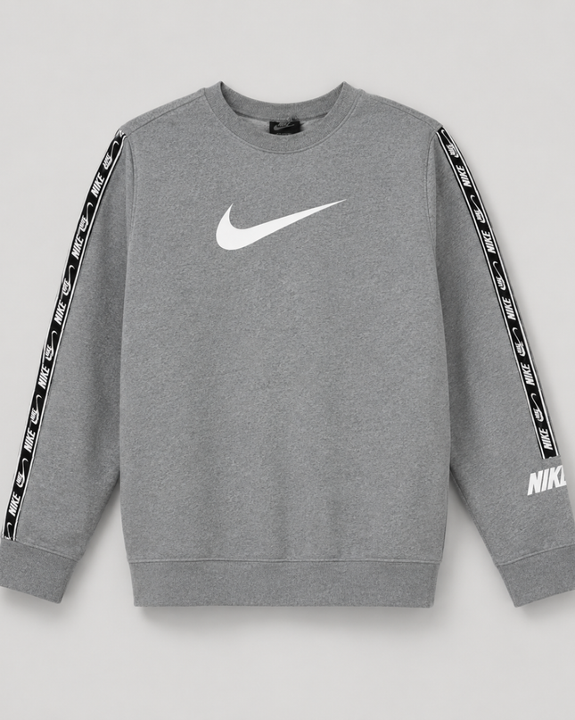 Nike Grey Tape Sleeve Crewneck Sweatshirt