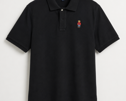 Polo Ralph Lauren Black Polo Bear Piqué Polo Shirt