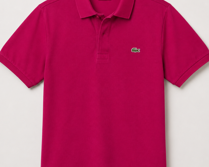 Lacoste Magenta Short-Sleeve Pique Polo Shirt