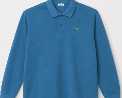 Lacoste Blue Long Sleeve Piqué Polo Shirt