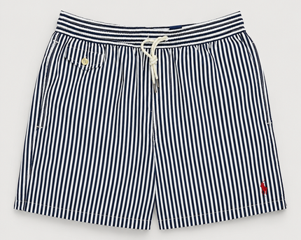 Polo Ralph Lauren Navy Blue/White Striped Swim Shorts