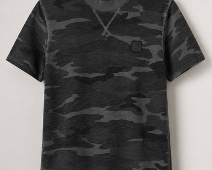 American Eagle Grey Camo Crew Neck T-Shirt
