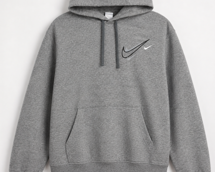 Nike Grey Triple Swoosh Graphic Hoodie