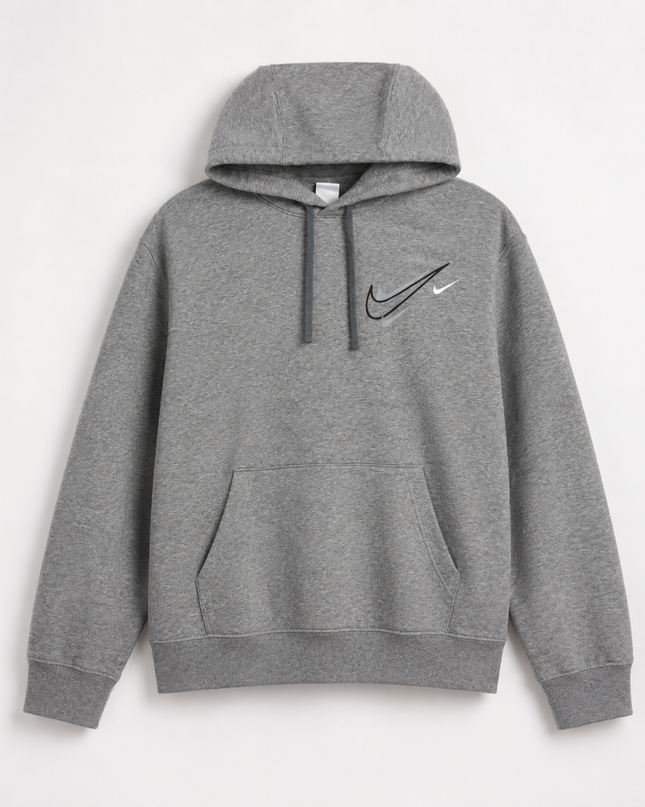 Nike Grey Triple Swoosh Graphic Hoodie