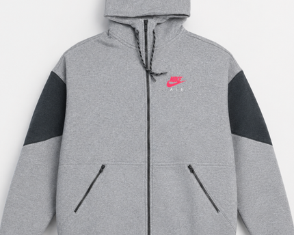 Nike Grey Air Full-Zip Hooded Sweatshirt