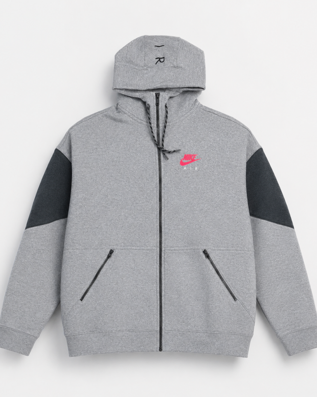 Nike Grey Air Full-Zip Hooded Sweatshirt