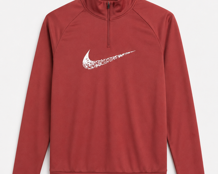 Nike Maroon Quarter-Zip Sports Upper Pullover
