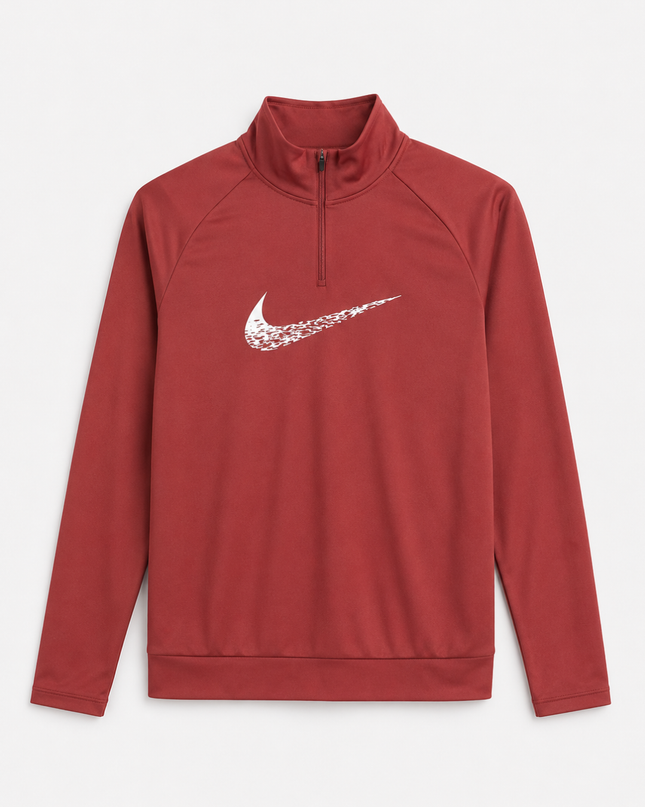 Nike Maroon Quarter-Zip Sports Upper Pullover