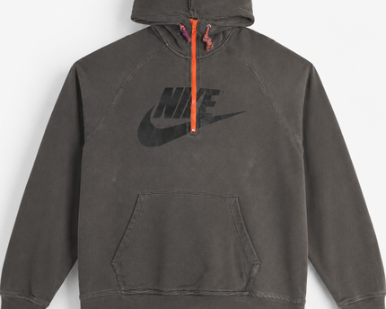 Nike Grey Track & Field Half-Zip Logo Hoodie