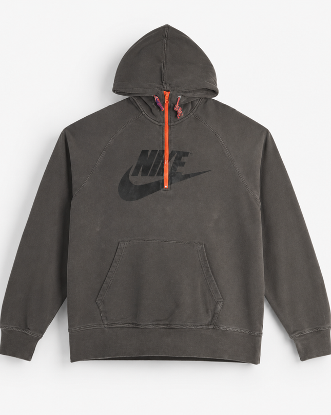 Nike Grey Track & Field Half-Zip Logo Hoodie