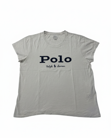 Ralph Lauren White Logo Casual Chic Graphic T-Shirt