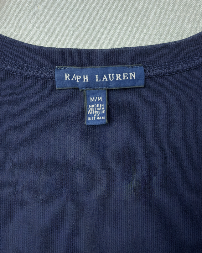 Ralph Lauren Classic Embroidered Pony Navy V-Neck T-Shirt