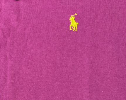 Ralph Lauren Ruffled Neck Puff Sleeve Pink T-Shirt